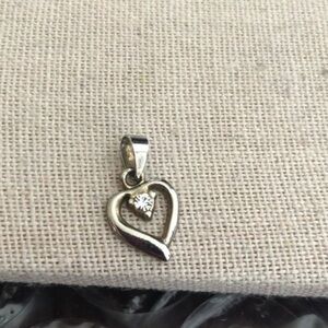 Vintage Heart Rhinestone Pendant
